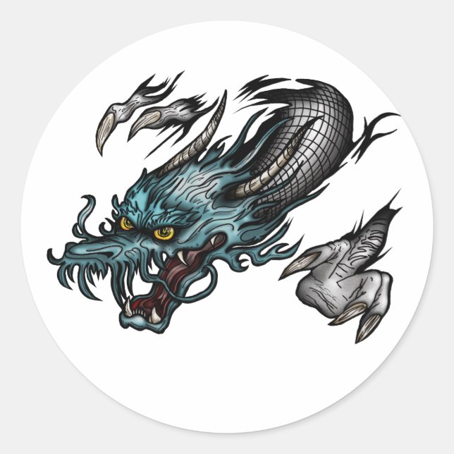Dragon Soar  Runder Aufkleber (Vorderseite)