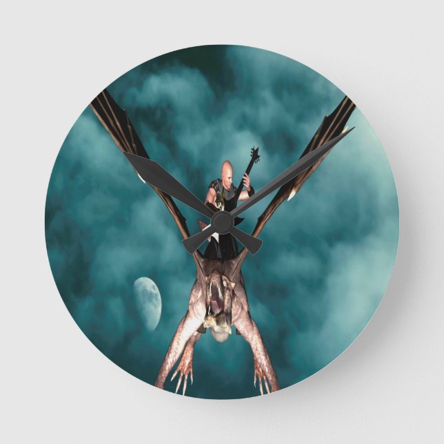 Dragon Song Runde Wanduhr (Vorderseite)