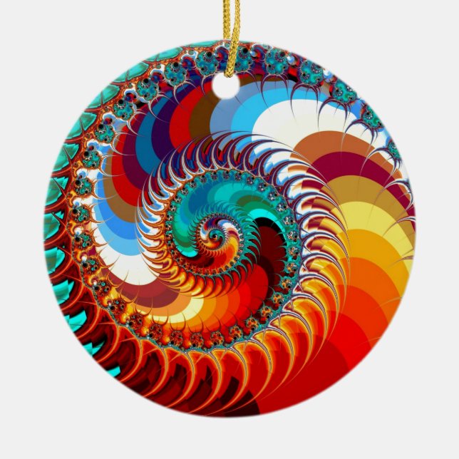 Dragon Spiral Keramik Ornament (Vorne)