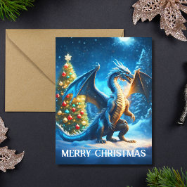 Dragon Sprichwort Frohe Weihnachten Karte