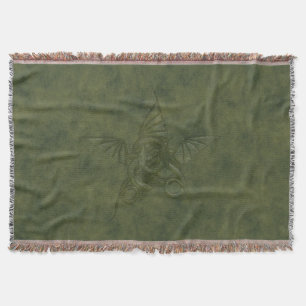 Dragon Star - Embosses Green Leather Image Decke