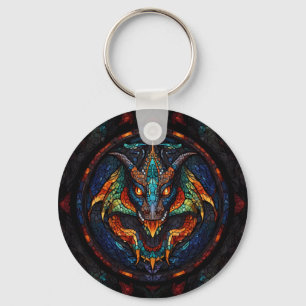 Dragon Stated Glass Mosaik Design Schlüsselanhänger