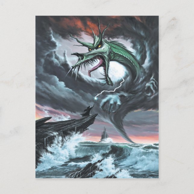 Dragon Storm Postcard Postkarte (Vorderseite)
