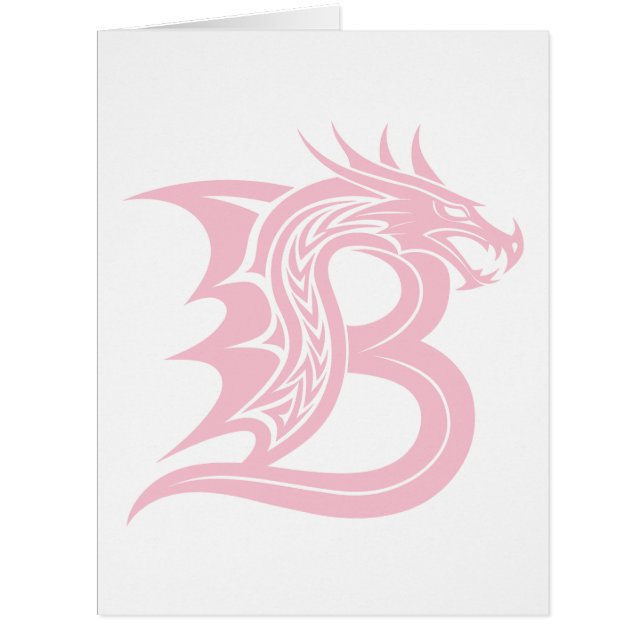 Dragon Styled Letter B, Dragon Alphabet, Monogramm (Vorderseite)