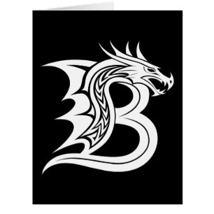 Dragon Styled Letter B, Dragon Alphabet, Monogramm