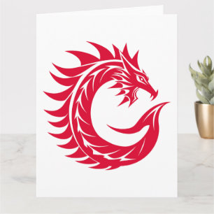 Dragon Styled Letter C, Dragon Alphabet, Monogramm Karte