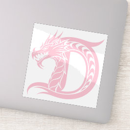 Dragon Styled Letter D, Dragon Alphabet, Monogram Aufkleber
