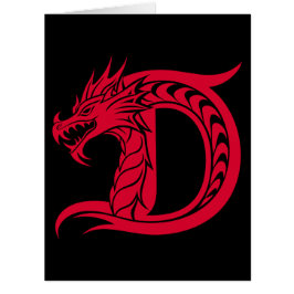 Dragon Styled Letter D, Dragon Alphabet, Monogramm