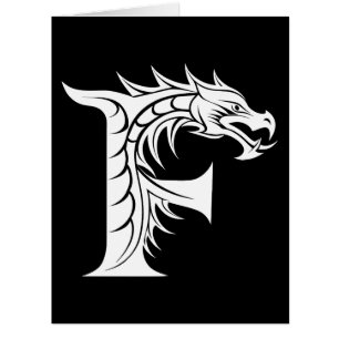Dragon Styled Letter F, Dragon Alphabet, Monogramm