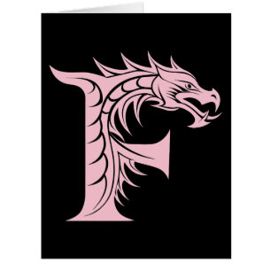 Dragon Styled Letter F, Dragon Alphabet, Monogramm