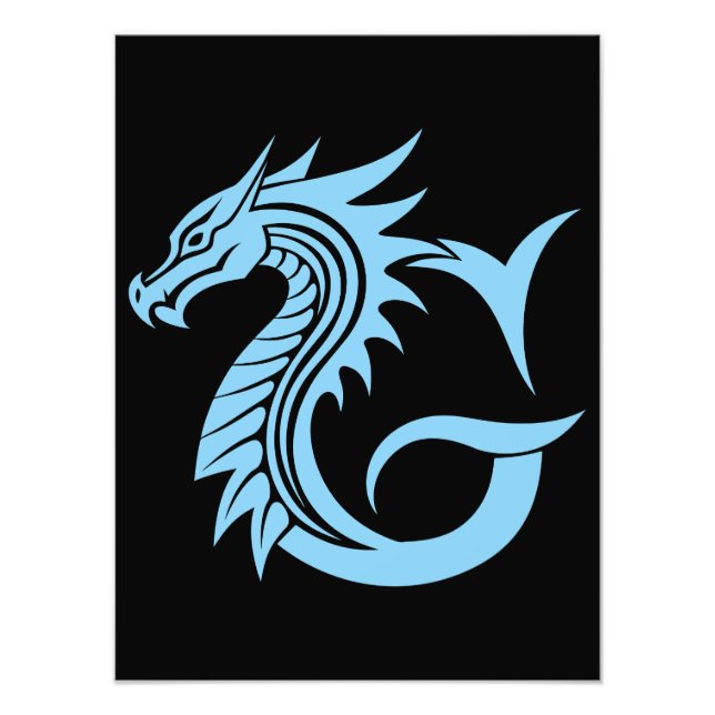 Dragon Styled Letter G, Dragon Alphabet, Monogram Fotodruck (Vorne)