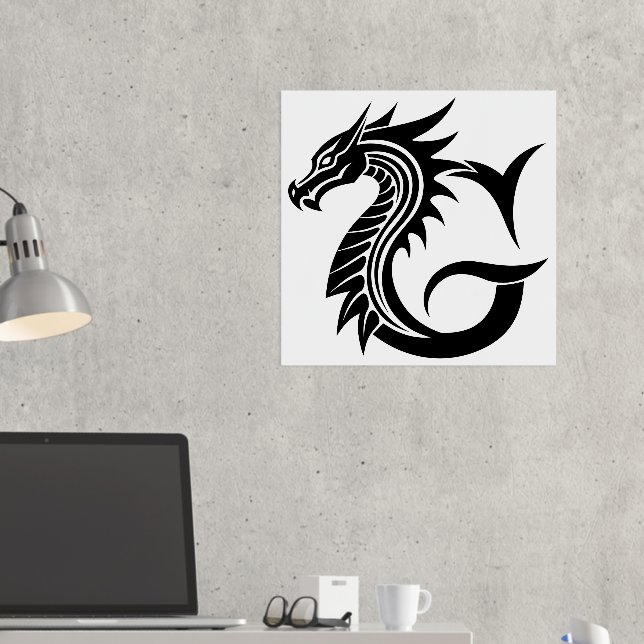 Dragon Styled Letter G, Dragon Alphabet, Monogramm Foliendrucke (In Situ (Schreibtisch 2))