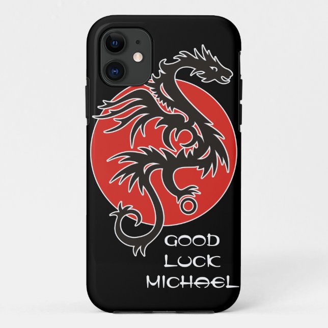 Dragon Sun - Schwarz-Weiß + Ihre Ideen Case-Mate iPhone Hülle (Rückseite)