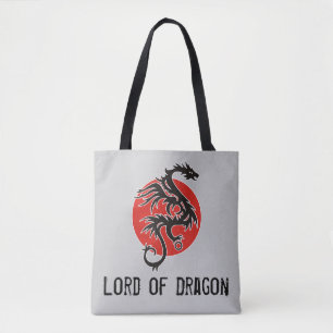 Dragon Sun - Schwarz-Weiß + Ihre Ideen Tasche