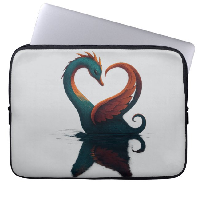 Dragon Swan von der Liebe Laptopschutzhülle (Vorderseite)