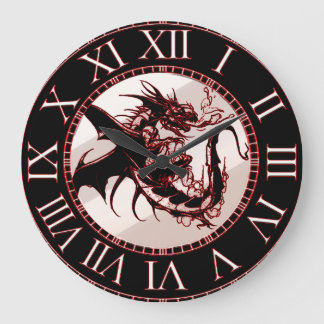 Dragon Theme Clock Große Wanduhr