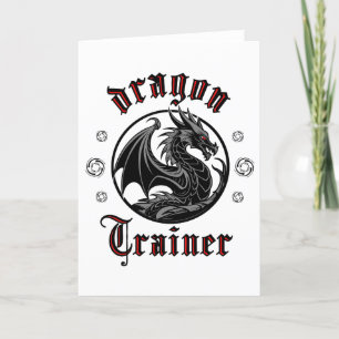 Dragon Trainer Fantasy Lizard Mythische Kreatur Dankeskarte