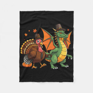 Dragon Turkey Pilgrim Erntedank Pumpkin Kids Bo Fleecedecke