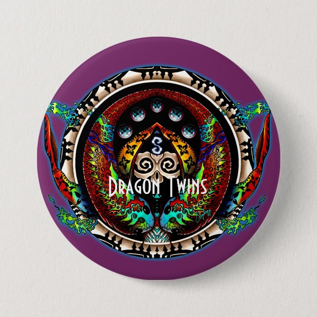 Dragon Twins Button (Vorderseite)