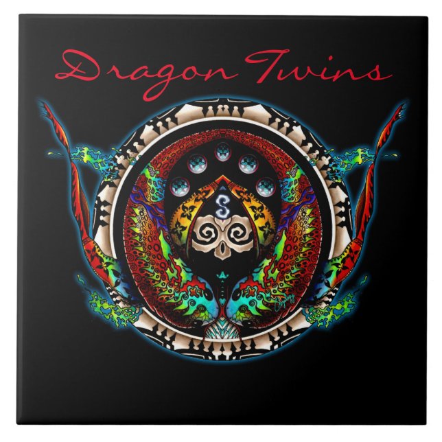Dragon Twins Fliese (Vorderseite)