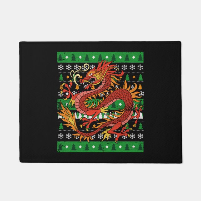 Dragon Ugly Christmas Fußmatte (Vorderseite)