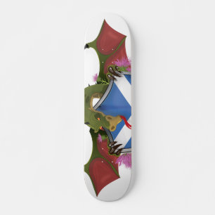 Dragon umwickelt Schottischen Schild Skateboard