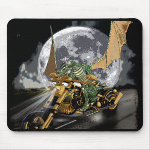 Dragon und Moon Fantasy Artwork Mousepad