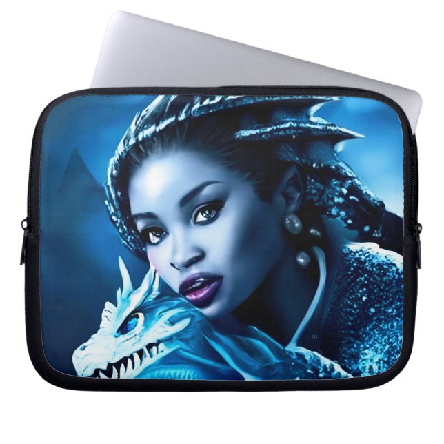 Dragon und seine Königin - Elektronik-Tasche Laptopschutzhülle (Vorderseite)
