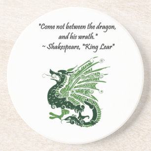 Dragon und Seiner Zorn Shakespeare King Lear Carto Sandstein Untersetzer