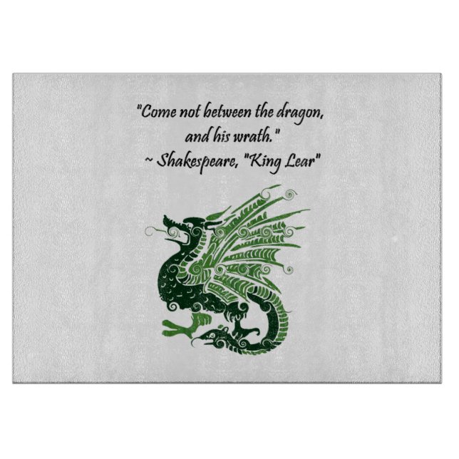 Dragon und Seiner Zorn Shakespeare King Lear Carto Schneidebrett (Vorderseite)