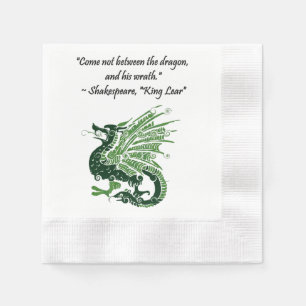 Dragon und Seiner Zorn Shakespeare King Lear Carto Serviette
