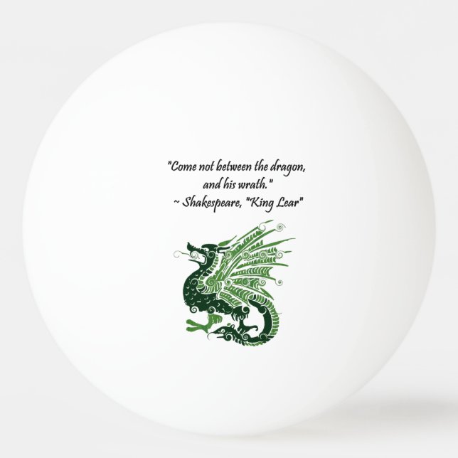 Dragon und Seiner Zorn Shakespeare King Lear Carto Tischtennisball (Vorderseite)