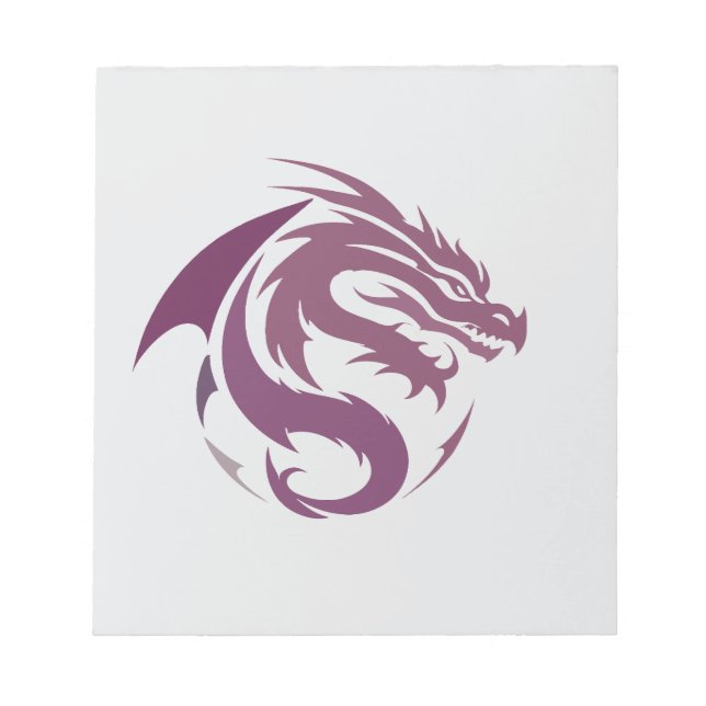 Dragon Vector Art Animal Modern Urban City Grafik Notizblock (Vorderseite)