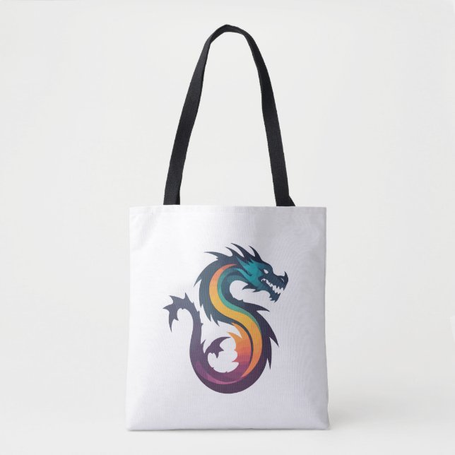 Dragon Vector Art Animal Modern Urban City Grafik Tasche (Vorderseite)