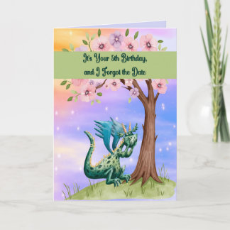 Dragon Vergessen Datum 5 Jahre Geburtstag Karte