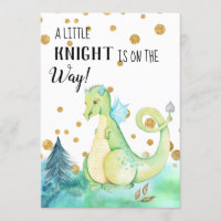 *~* Dragon Vert - Invitation au Baby shower de béb