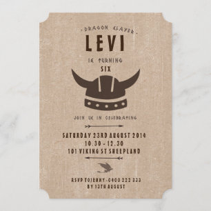 Dragon & Viking Einladung zum Geburtstag