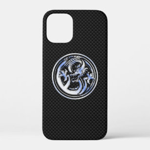 Dragon Wappen Carbon Fibre Print im Chrome-Stil Case-Mate iPhone Hülle
