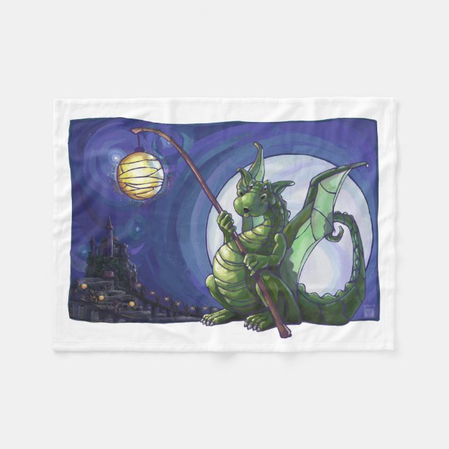 Dragon Watch Art Fleecedecke (Vorderseite (Horizontal))