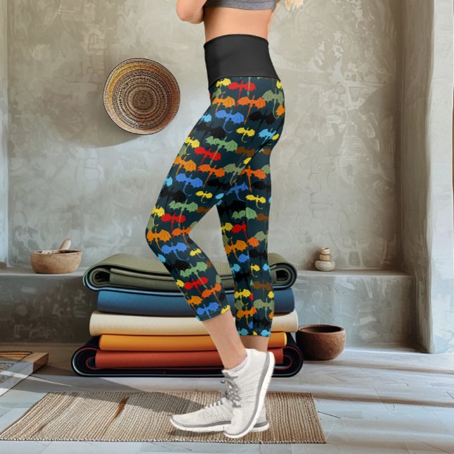 Dragon Wing Blue Flight Fantasy Capri Leggings (Von Creator hochgeladen)