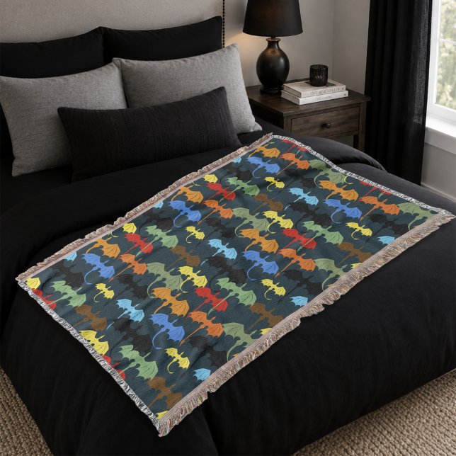 Dragon Wing Blue Flight Fantasy Decke (Von Creator hochgeladen)