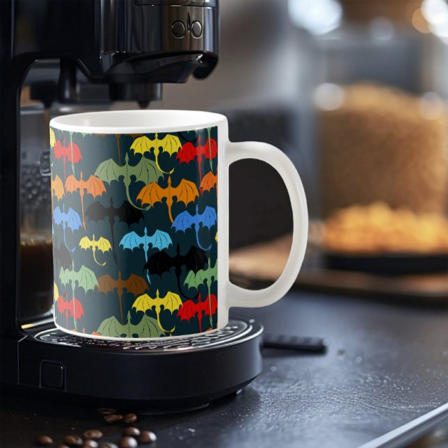 Dragon Wing Blue Flight Fantasy Kaffeetasse (Von Creator hochgeladen)