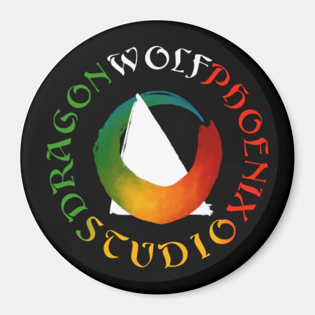 Dragon Wolf Phoenix Studio Magnet (Vorne)