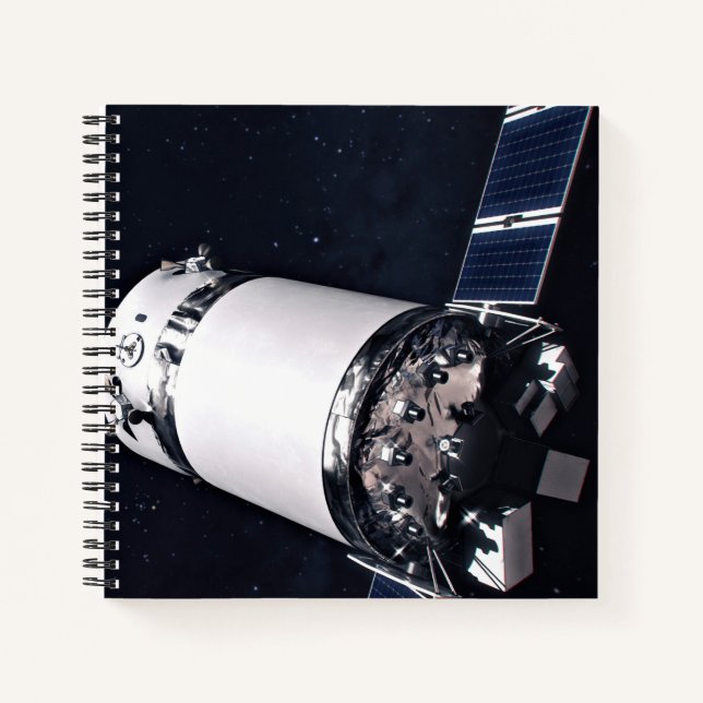 Dragon Xl Spacecraft nähert sich einem Lunar Gatew Notizbuch (Vorderseite)