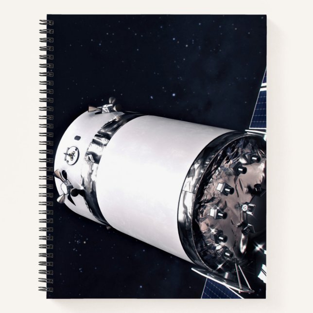 Dragon Xl Spacecraft nähert sich einem Lunar Gatew Notizbuch (Vorderseite)