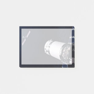 Dragon Xl Spacecraft nähert sich einem Lunar Gatew Post-it Klebezettel