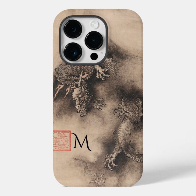 Dragon Year Chinese Zodiac Zeichen Monogram Iphone Case-Mate iPhone 14 Pro Hülle (Rückseite)