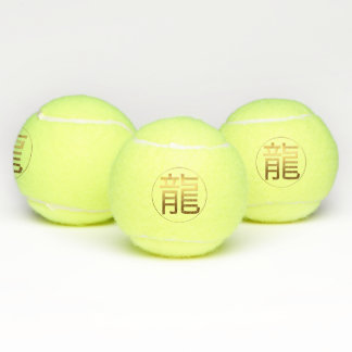 Dragon Year Gold Chinesische Ideogramm Prägung Wir Tennisbälle
