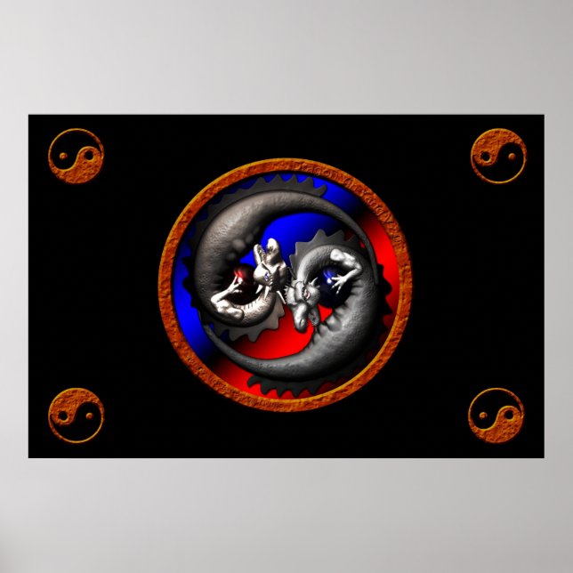 Dragon Yin-Yang Poster (Vorne)