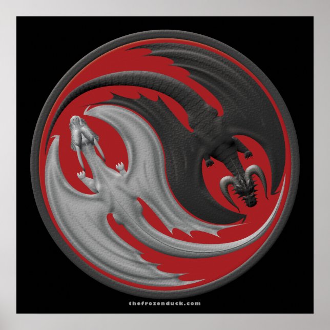 Dragon Yin-Yang Poster (Vorne)